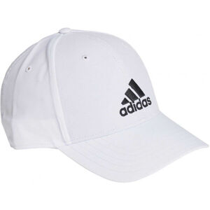 adidas BBALL CAP LT EMB Pánská kšiltovka, bílá, veľkosť OSFM