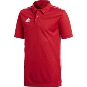 adidas CORE18 POLO Y Chlapecké polo tričko, červená, velikost 128
