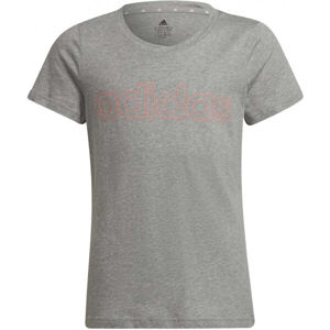 adidas LIN T Dívčí tričko, šedá, velikost 128