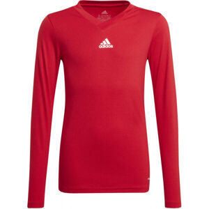 adidas TEAM BASE TEE Y Juniorské fotbalové triko, červená, velikost 116