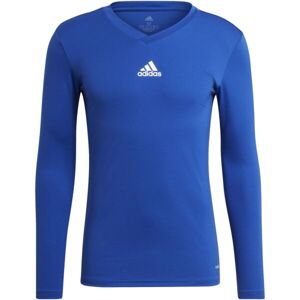 adidas TEAM BASE LONG SLEEVE TEE Pánské fotbalové triko, modrá, veľkosť 2XL
