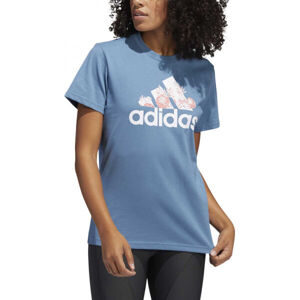 adidas FLORAL Dámské tričko, modrá, velikost