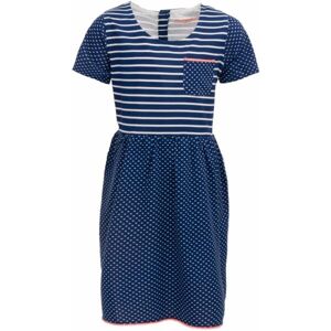 ALPINE PRO HACKO Dívčí šaty, tmavě modrá, velikost 140-146