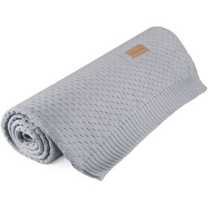 BEZTROSKA KNITTED BLANKET Pletená deka, šedá, velikost