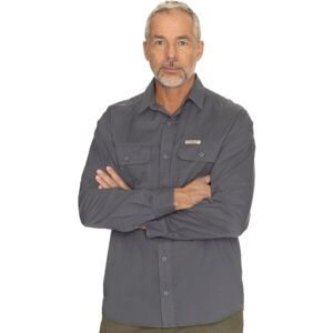 BUSHMAN LANAI Pánská košile s dlouhým rukávem, khaki, veľkosť XXL