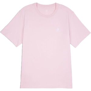 Converse CLASSIC LEFT CHEST SS TEE Pánské tričko, růžová, velikost M