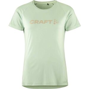 Craft CORE ESSENCE LOGO TEE W Dámské funkční triko, světle zelená, velikost