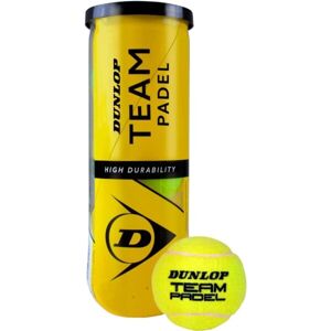Dunlop TEAM PADEL 3PET Míče pro padel, žlutá, velikost UNI