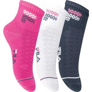 Fila JUNIOR GIRL 3P Dívčí kotníkové ponožky, růžová, velikost 35-38