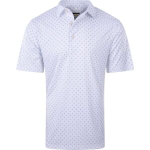 GREGNORMAN ML 75 TEE PRINT POLO Pánské golfové polo tričko, bílá, veľkosť S