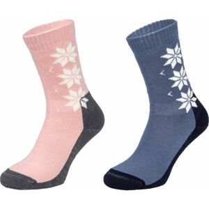 KARI TRAA WOOL 2PK Dámské vlněné ponožky, modrá, veľkosť 39-41