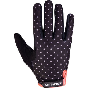 Klimatex NINE Dámské cyklistické prstové rukavice, černá, velikost M