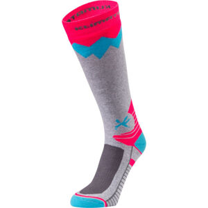 Klimatex TOLI Dětské lyžařské ponožky, šedá, velikost 31-34