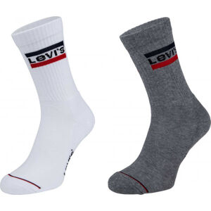 Levi's REGULAR CUT SPRTWR LOGO 2P Ponožky, černá, velikost 35-38