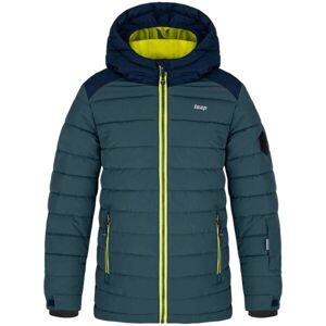 Loap FULMOS Chlapecká lyžařská bunda, tmavě zelená, velikost 122-128