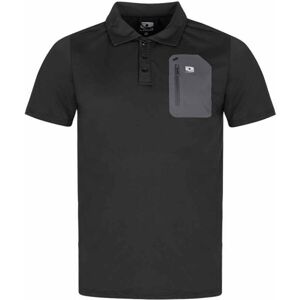 Loap MYLAP Rychleschnoucí páské triko, černá, velikost XL