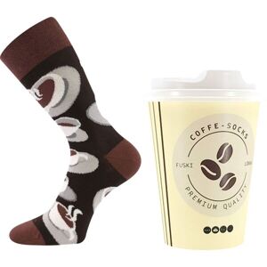 Lonka COFFEE SOCKS Dámské ponožky, černá, velikost 38-41
