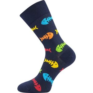 Lonka RYBY Unisexové ponožky, tmavě modrá, velikost 39-42