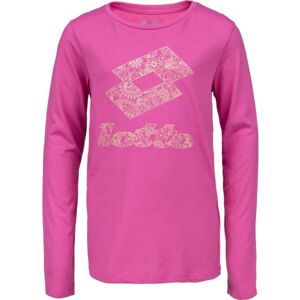 Lotto SMART G III TEE LS JS Dívčí tričko s dlouhým rukávem, růžová, velikost L