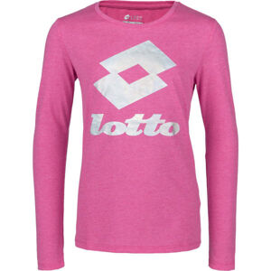 Lotto SMART LONG SLEEVE TEE Dívčí tričko, růžová, velikost