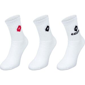 Lotto TENNIS 3P Unisex sportovní ponožky, bílá, velikost 43-46