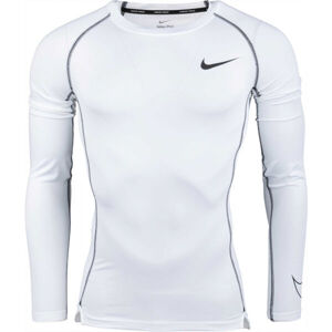 Nike NP DF TIGHT TOP LS M Pánské triko s dlouhým rukávem, bílá, velikost XL