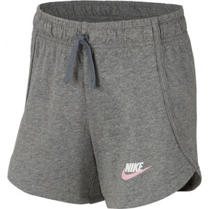 Nike NSW SHORT JERSEY G Dívčí šortky, šedá, velikost
