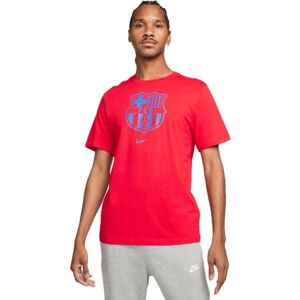 Nike FCB M NK CREST TEE Pánské tričko, červená, velikost M