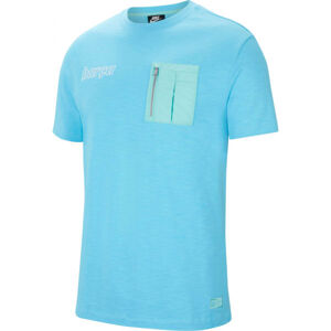 Nike FCB M NSW ME TOP SS Pánské tričko, světle modrá, velikost L