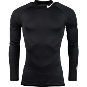 Nike NP DF TIGHT LS MOCK M Pánské tréninkové triko, černá, velikost XL