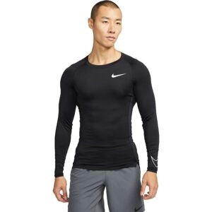 Nike NP DF TIGHT TOP LS M Pánské triko s dlouhým rukávem, černá, velikost L