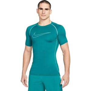 Nike NP DF TIGHT TOP SS M Pánské tréninkové tričko, tyrkysová, velikost M