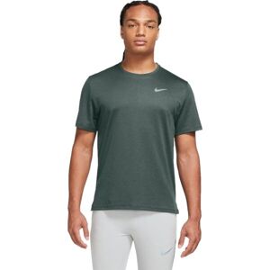 Nike DRI-FIT MILER Pánské tréninkové tričko, tmavě zelená, velikost