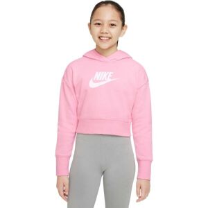 Nike SPORTSWEAR CLUB Dívčí mikina, růžová, velikost L