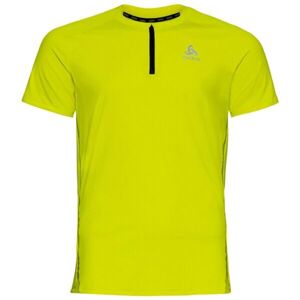 Odlo AXALP TRAIL T-SHIRT CREW NECK S/S 1/2 ZIP Pánské tričko, žlutá, velikost M