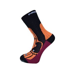 PROGRESS MERINO Turistické ponožky s merinem, černá, veľkosť 35-38