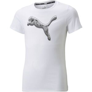 Puma ALPHA TEE G Dívčí triko, bílá, velikost 116