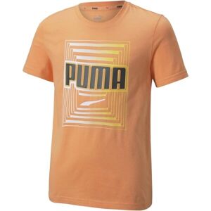 Puma ALPHA GRAPHIC TEE Dětské triko, oranžová, velikost 116