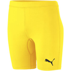 Puma LIGA BASELAYER SHORT TIGH Dětské sportovní šortky, žlutá, velikost