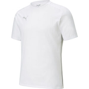 Puma TEAMCUP CASUALS TEE Fotbalové triko, bílá, velikost XL