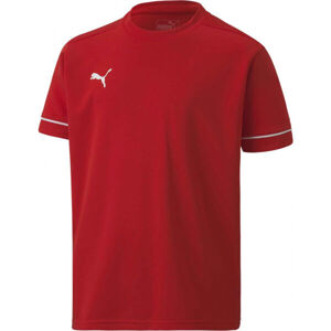 Puma TEAM GOAL TRAINING JERSEY CORE JR Chlapecké sportovní triko, červená, velikost 140