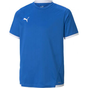 Puma TEAM LIGA JERSEY TEE Juniorské fotbalové triko, modrá, veľkosť 140