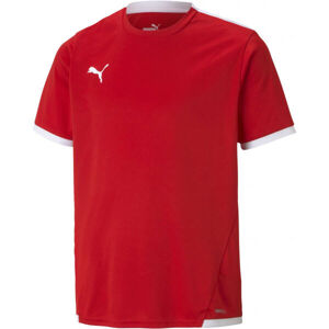 Puma TEAM LIGA JERSEY JR Juniorské fotbalové triko, červená, veľkosť 152