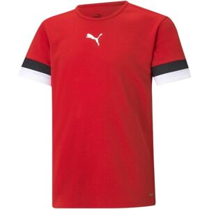 Puma TEAMRISE JERSEY JR Dětské fotbalové triko, červená, velikost 128