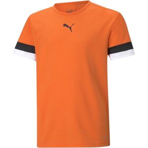 Puma TEAMRISE JERSEY JR Dětské fotbalové triko, oranžová, velikost 164