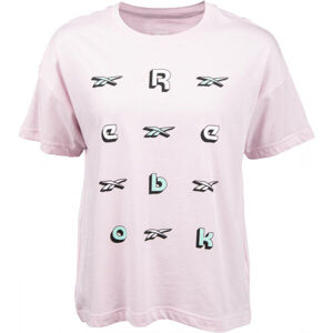 Reebok TRAINING ESSENTIALS GRAPHIC TEE-LOGO Dámské triko, růžová, velikost XS