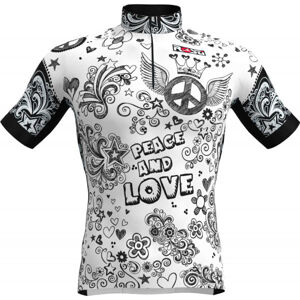 Rosti PACE AND LOVE Pánský cyklistický dres, bílá, velikost XL