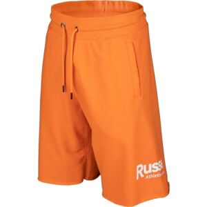 Russell Athletic CIRCLE RAW SHORT Pánské šortky, oranžová, veľkosť L