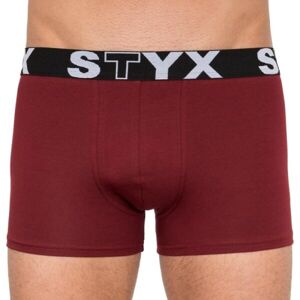 Styx MEN'S BOXERS LONG SPORTS RUBBER Pánské boxerky, vínová, veľkosť XL