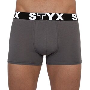 Styx MEN'S BOXERS SPORTS RUBBER Pánské boxerky, tmavě šedá, velikost S